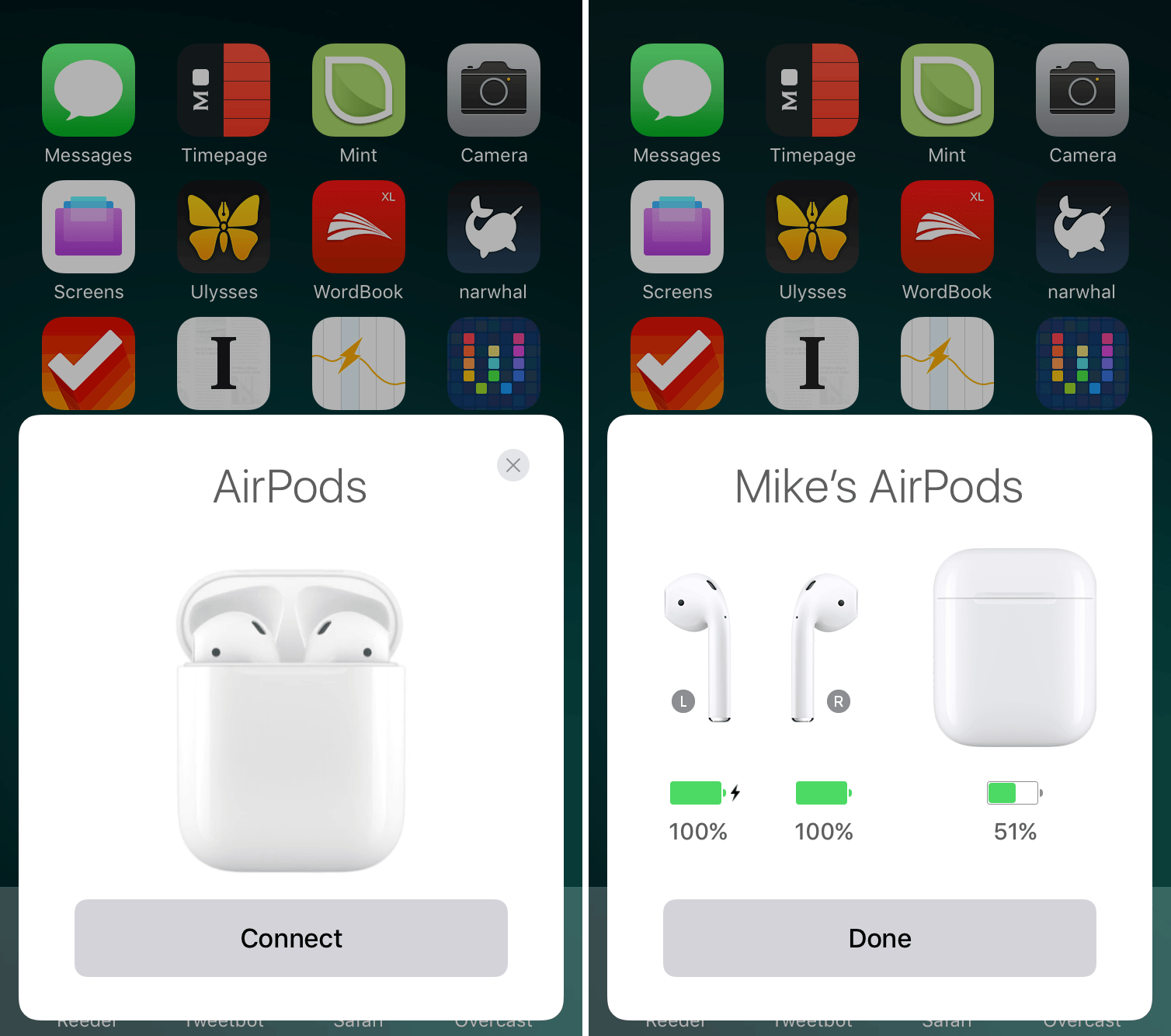 Apple AirPods Initial Charge